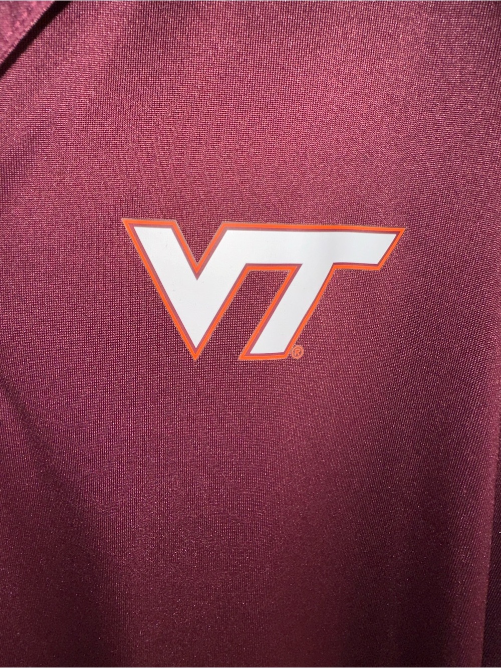 Nike Dri-FIT Virginia Tech Hokies Short Sleeve Golf Polo Shirt Maroon Mens Large - Picture 5 of 11